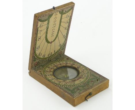 A rare travelling Diptych compass
circa 1780, by Davind Beringer, length 3.25".
