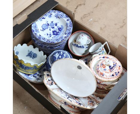 Victorian Coalport and Spode dinnerware, Oriental tea bowls, ginger jar etc 