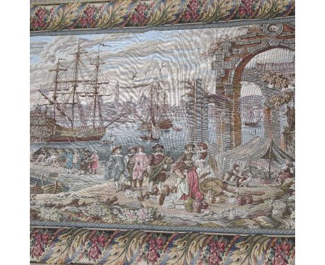 Lorna Maton, Hammersmith College of Art, machine-embroidered panel, and a machine tapestry wall hanging, length 140cm. Panel 