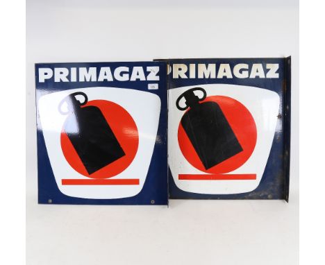 2 Vintage enamel Primagaz advertising signs, 51cm x 55cm (2) 