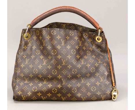 Louis Vuitton, Vintage Artsy Monogram Canvas Bag, gummiertes Baumwollgewebe im klassischen Logoprint-Design mit Details aus c