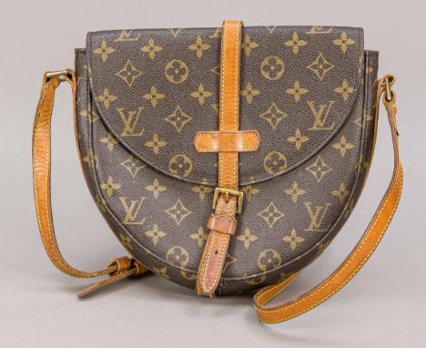 Louis Vuitton, Vintage Crossbody Saddle Bag, gummiertes Baumwollgewebe im klassischen Logoprint-Design mit Details aus cognac