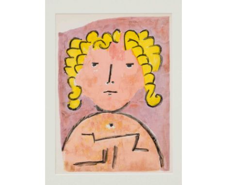 Paul Klee (1879-1940), ''Tête d'enfant'', Farblithographie aus Verve II, 5/6. Hrsg. Tériade, Paris 1939, verso Lithographie '