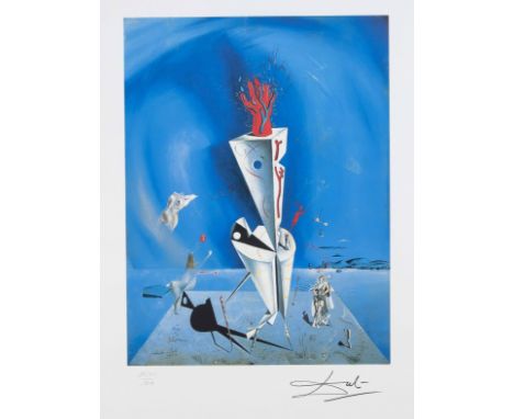 Salvador Dalí (1904-1989), nach, ''Apparatus and hand'', Giclee-Print auf Bütten nach dem frühen Gemälde von 1927, u. re. im 