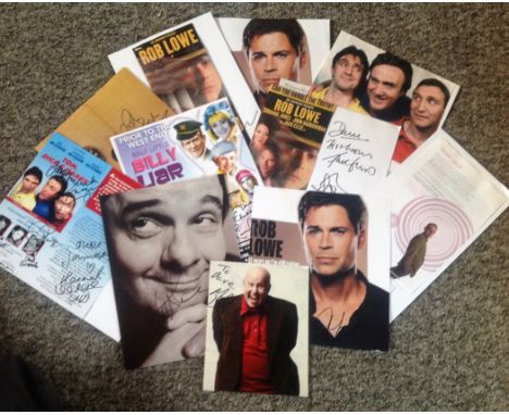 Theatre collection 12 signature pieces and flyers some duplicates signatures include Matt Lucas, Ralf Little, McGann, Brother