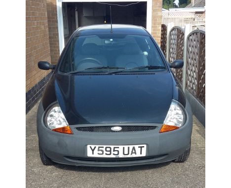 2001 Ford Ka, offered from a deceased estate, registration no. Y595 UAT 1.3l Endura Engine in black, radio cassette, no tax, 