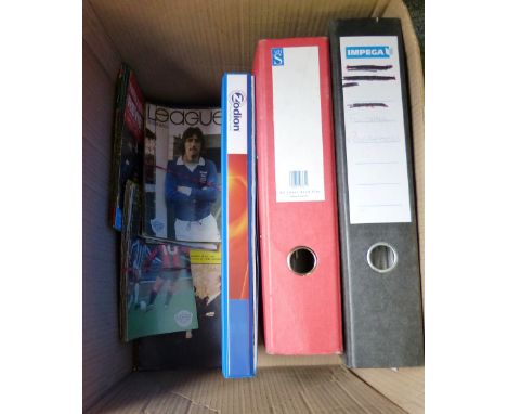Football - miscellaneous programmes 1950 - 2009, including FA Cup Finals club programmes for Chelsea, Tottenham, Bradford, Ma