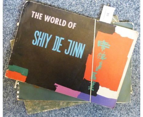 A signed 1960'S Shiy De Jinn art book plus two other Asian art books***AMENDED DESCRIPTION***