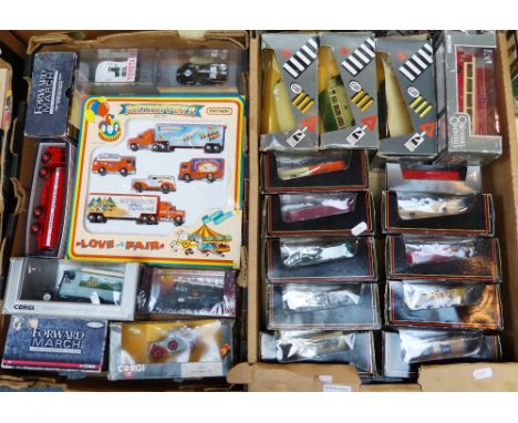 Two boxes of boxed die-cast models from Corgi and others