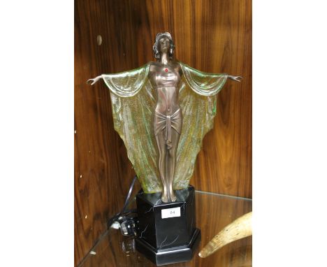 AN ART DECO STYLE LADY LAMP