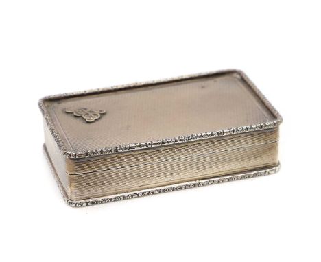 Royal Interest  a silver box, by Padgett & Braham Ltd, London 1956, with engine turned decoration and silver gilt interior, t