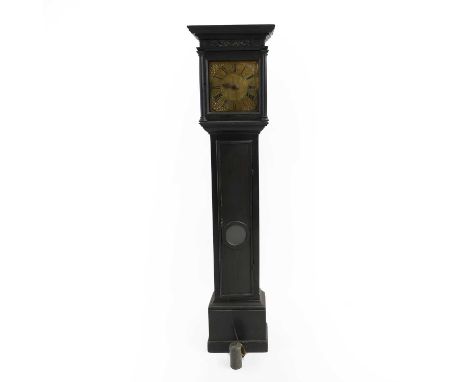 A longcase clock  18th century and later the 30-hour birdcage movement with single hand and bell strike,the dial Thomas Keffo