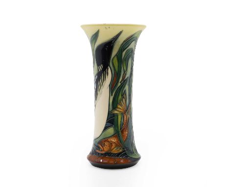 A Moorcroft pottery vase in the Torridon pattern, of trumpet shape, designed by Philip Gibson, painted by Kerri Hopkinson, im