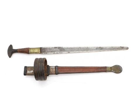 Islamic arm dagger 19th century,Islamic arm dagger,56cm long,Condition ReportSheath and dagger in rusted, pitted, and scratch