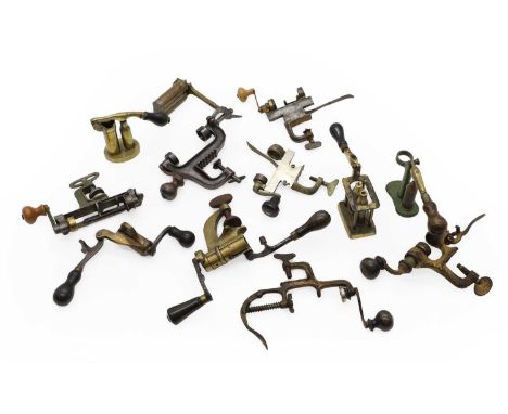 A collection of eleven cartridge reloading tools  various calibres English and ContinentalShipping Disclaimer  Buyers must be
