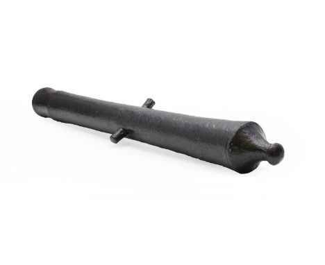 A muzzle loading iron canon  possibly 17th century, of tapering cylindrical form, 67cm longShipping Disclaimer Buyers must be
