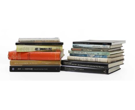 A collection of furniture and works of art reference books,  to include Masterpieces of English Furniture, Ceramics of Derbys
