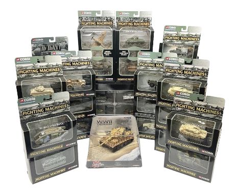 Corgi - twenty-six Showcase Collection 'Fighting Machines' for tank warfare including four-model pack, three two-model packs,