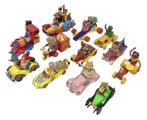 Corgi/Dinky - twelve unboxed and playworn TV/Film related die-cast models including Popeye Paddle Wagon; Dick Dastardly; Magi