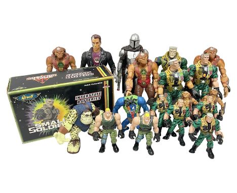 Small Soldiers - Revell 1:18 scale die-cast model of a Pontiac; boxed; and nine various sized loose action figures; together 