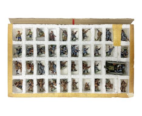 Lamming Miniatures - Bill Lammings own 1970s promotional display set of sixty-three 25mm miniature WW2 Russian Infantry soldi