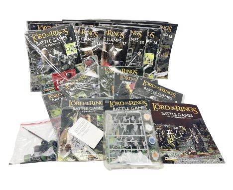 DeAgostini Lord of the Rings Battle Games in Middle-Earth magazines, issues 1 - 28 (lacking no.2), with models, all but one u