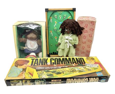 Ideal 'Tank Command' battle action game; boxed; Kay 'Pin Football' bagatelle game; Coleco Cabbage Patch Kids 'Carita Aleen' d