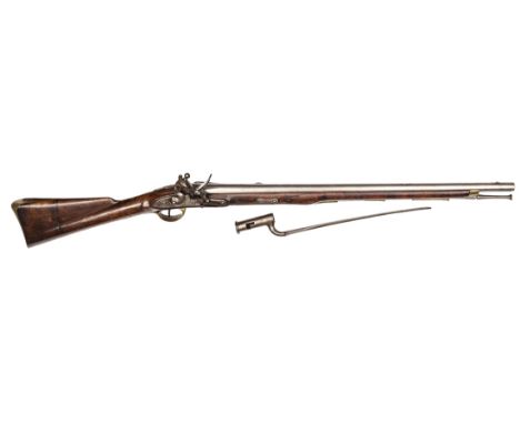 A .65” Dublin Castle Elliott flintlock cavalry carbine of the 21st Light Dragoons, c 1800, 42¾” overall, barrel 27½” with ord