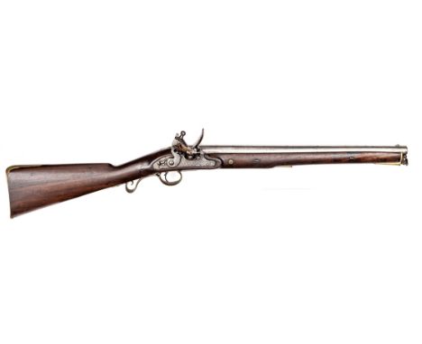 A rare .65" 1833 pattern Manton’s flintlock cavalry carbine, 36" overall, barrel 20" with Tower proofs and “U” shaped rearsig