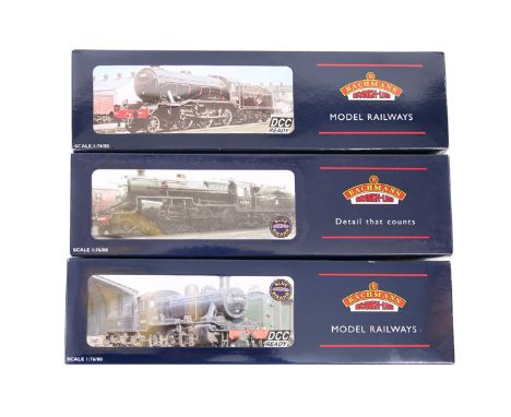 3 Bachmann OO gauge Tender Locomotives. An LMS Ivatt class 2MT    2-6-0 6404 (32-827) in unlined black livery. An LMS 2-6-0 C