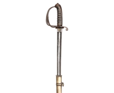 A Victorian officer’s sword of The Royal Artillery, slightly curved, fullered blade 32" by Wilkinson, no 11276 (for 1861) on 