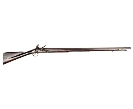 An early 10 bore India Pattern Brown Bess flintlock musket,  54½” overall, barrel 39” with traces of proofs at breech; rounde