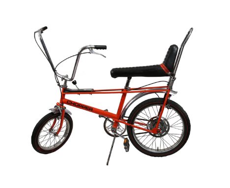 A scarce Raleigh Chopper Mk1. Dating from 1969, in the original orange livery, fitted with Sturmey Archer three speed gears, 