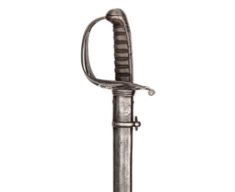 An interesting Victorian infantry officer’s 1845 pattern sword with steel hilt,  slightly curved fullered blade 32½”, by Wilk