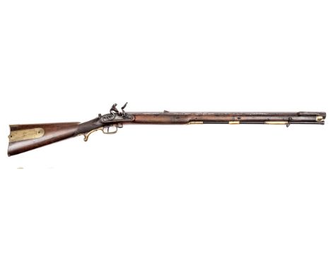 A scarce Volunteer officer’s .65" Baker type flintlock rifle, by Fenton, London, 46½” overall, octagonal twist barrel 30¼” wi