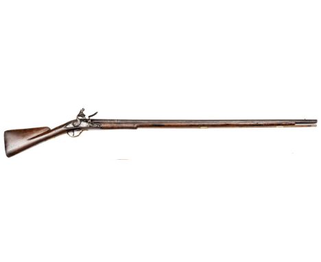 A 10 bore flintlock naval musket by W. Brazier,        c 1740, 62” overall, barrel 46” with London, maker’s and Tower private