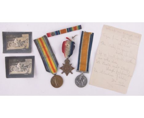 A group of 3 First War Service medals,awarded to Leading Mechanic F-198 W Moore, Royal Navy Air Service.