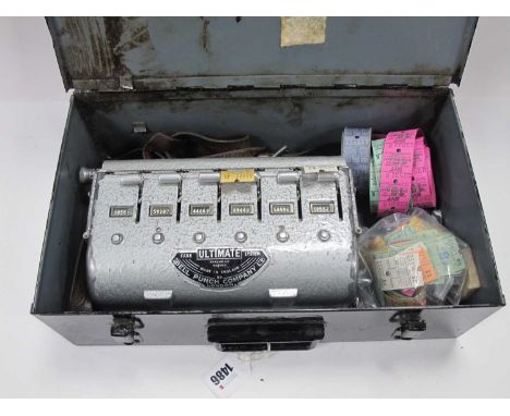 Bus Conductors Ticket Machine, circa mid XX Century by Bell Punch Company Ltd; together with South Yorkshire ticket reels and