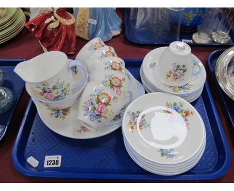 Shelley China Tea Service 2351 Pattern, twenty one pieces.