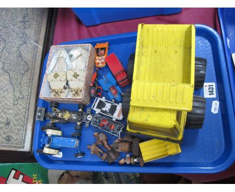 Toys, to include a large Buddy L truck various Corgie cars including Batman, Superman, Wonder Woman, James Bond and a pair of