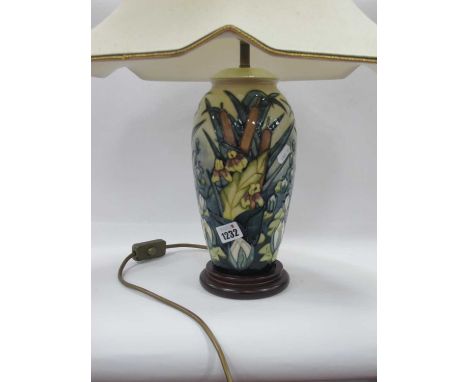 Moorcroft Lamia Pattern 393/10 Table Lamp, designed by Rachel Bishop.no visible chips, cracks or restoration. Height with sha