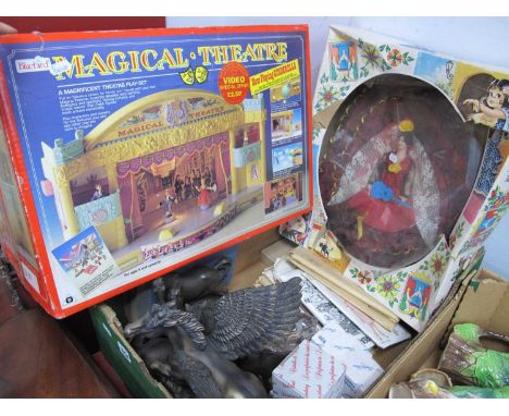 'Between You and Me' by Wilfred Pickle Signed Copy, Magical Theatre, boxed toy model of lady in red dess with guitar, various