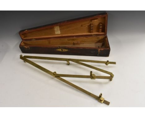 A George IV brass pantograph, by Robert Bancks [Banks], 441 Strand, London, 51.5cm long, pine case with paper label, c.1820 -