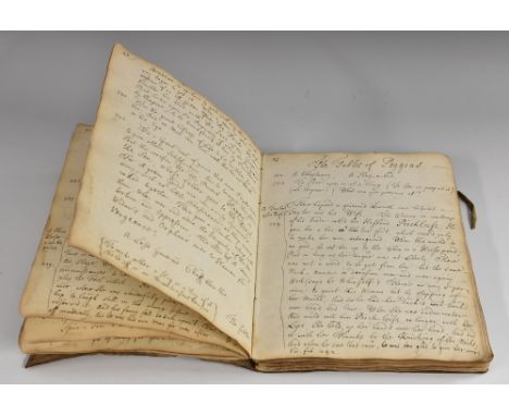 A mid-18th century vellum and ink manuscript commonplace book, probably Scottish, ff: 185 pages of ink MS on parchment with c