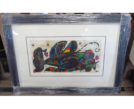 JOAN MIRO, 'Miro sculptor - Iran', original lithograph in colours, 1974, on heavy cream wove Guarro paper, signed in the ston