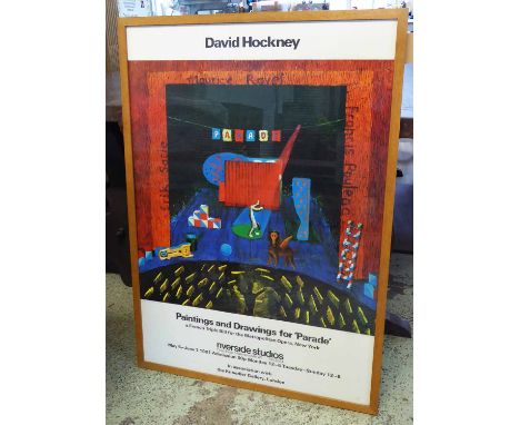 DAVID HOCKNEY, paintings and drawings for 'Parade' poster 1981 Riverside Studios Hammersmith in association with Knoedler Gal