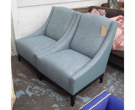 ARMCHAIRS, a pair, light blue, 72cm x 85cm x 90cm.