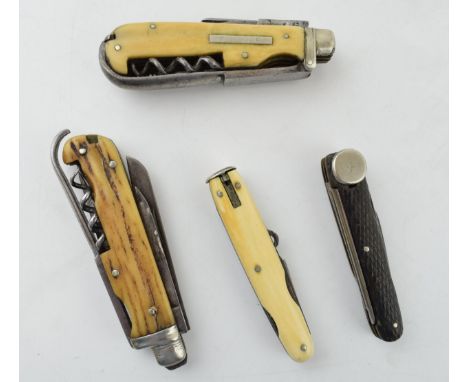 A 19th century Coachman's / Horseman's multitool pocket knife by Humphreys. Sheffield (Length 8.5cm) together with another si