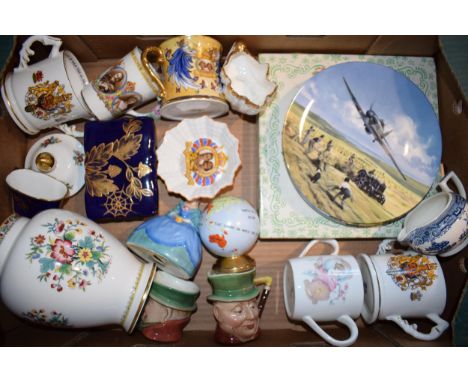 Pottery to include an Arcadian figure of June, Melba Ware Globe, Shelley and others (Qty).  Mostly in good condition with no 