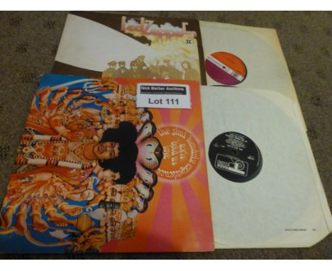 Records : 2 classic UK 1st pressing rock LP's - Led Zeppelin II, Atlantic Plum vg/ex+, Jimi Hendrix Axis Bold as Love (no ins